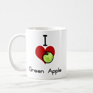 I love-heart green apple