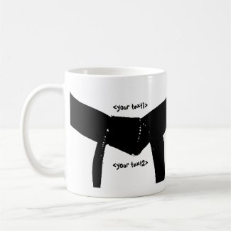 Custom Martial Arts Black Belt Coffee Mug