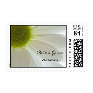 White Daisy Petals Wedding Postage Stamp
