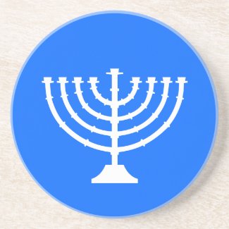 Hanukkah Menorah Coaster