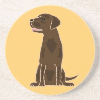 AL- Chocolate Labrador Coaster