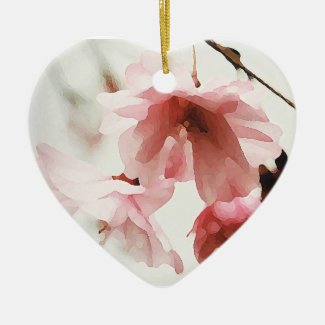 AA- Customizable Heart Floral Ornament