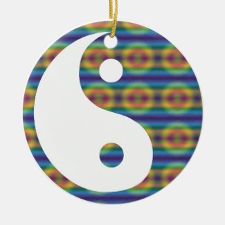 Colorful Yin Yang Round Ornament