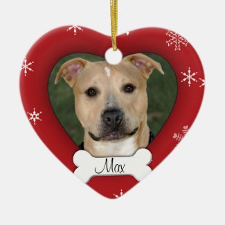 Personalized Dog Photo Holiday Ornament