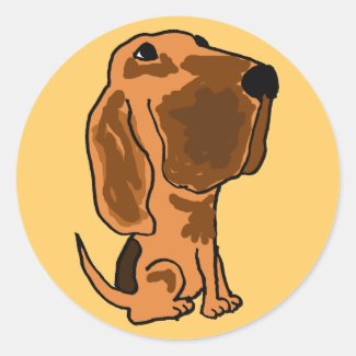 BF- Cute Bloodhound Cartoon Stickers