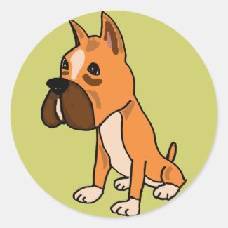 BE- Boxer Dog Stickers