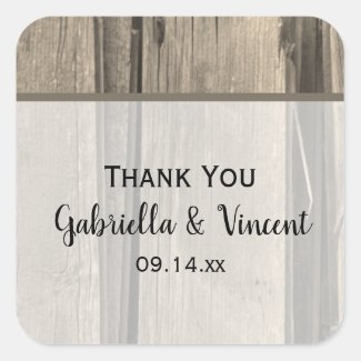 Country Wedding Thank You Stickers
