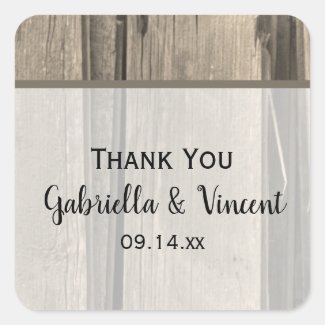 Country Wedding Thank You Stickers