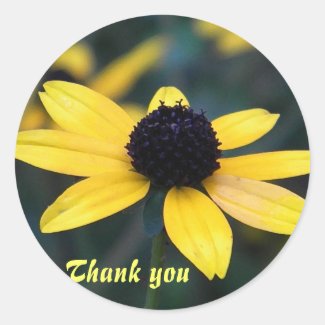 AX- Yellow Daisy Thank you Stickers