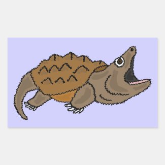 BC- Biting Snapping Turtle Cartoon Stickers