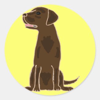 AC- Chocolate Labrador Stickers