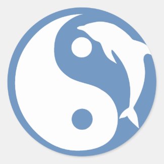 Dolphin Yin Yang Sticker