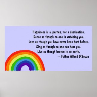 AC- Happiness is a journey Rainbow Poster