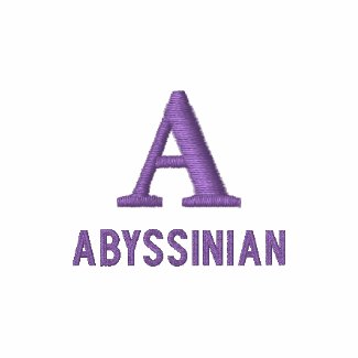 Abyssinian Cat Monogram Design
