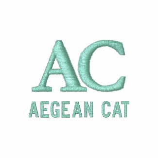 Aegean Cat Breed Monogram Design