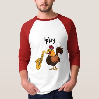 AR- Funny Rooster Playing Saxophone Shirt