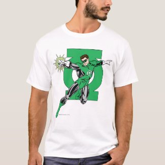 Green Lantern with Logo Background