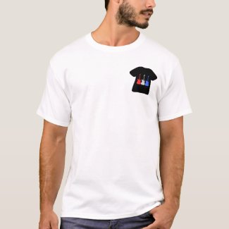 Patriotic Red White Blue Guitars on T Shirt