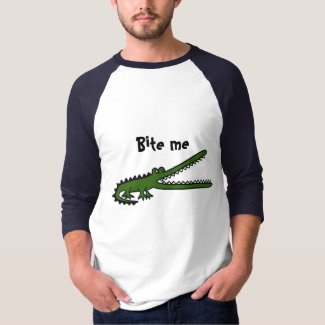 AD- Funny Crocodile Bite Me Shirt