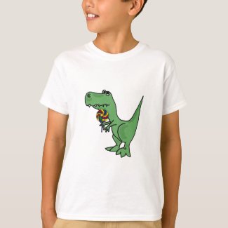 AT- T-Rex with a Lollipop T-shirt