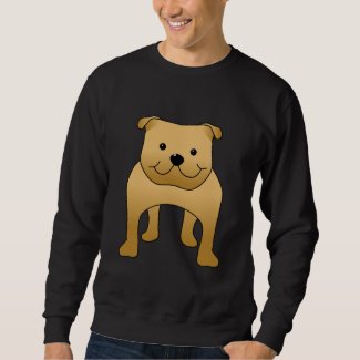 Red Bulldog. Vector Animal. Dog Cartoon. Custom