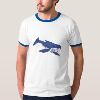 AC- Cartoon Blue Whale T-shirt
