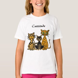 AJ- Funny Cattitude Cat Shirt