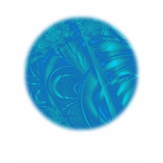 Forest Sculpture. Blue Abstract Fractal Art Top