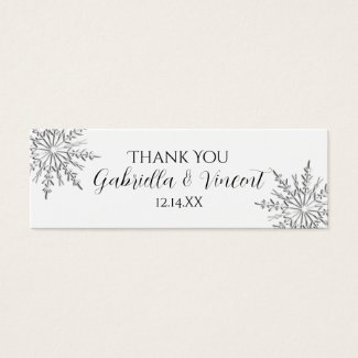 Snowflake Wedding Favor Tags