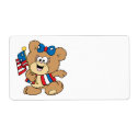 cute USA patriotic girl teddy bear design