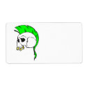 green mohawk skull