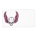 pink winged skull