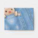 cute jean pocket teddy bear
