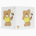 SIlly Bear With Flower and Bee