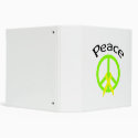 Lime Green Peace Word & Ribbon
