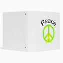 Lime Green Peace Word & Ribbon