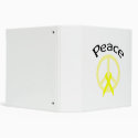 Yellow Peace Word & Ribbon