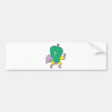 superhero green pepper cartoon character