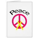 Hot Pink Peace Word & Ribbon