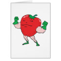 superhero strawberry cartoon character