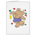 throwing confetti cute party time teddy bear
