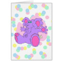 Purple Stuffed Elephant