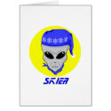 Skier head alien