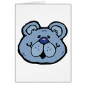 cute blue bear face