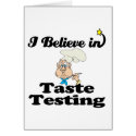 i believe in taste testing
