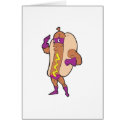 funny super hero hot dog character
