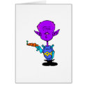 Purple Alien with raygun