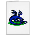 Blue Dragon Biting Tail