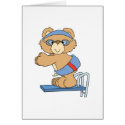 swimming swimmer diving board teddy bear design