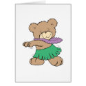 hula hawaiian vacation cute teddy bear design